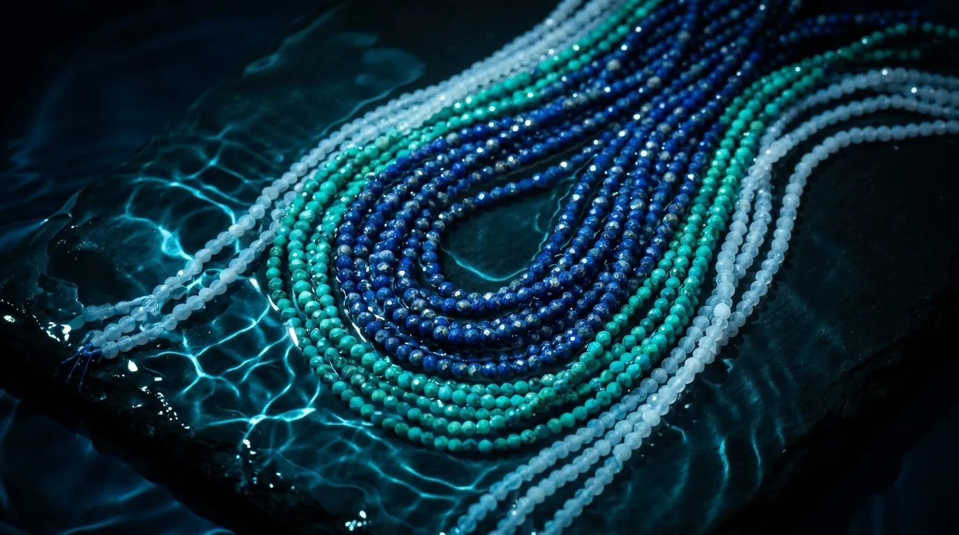 Cyanic Tides faceted strands